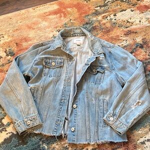 Distressed Old Navy Denim Jacket Size XL